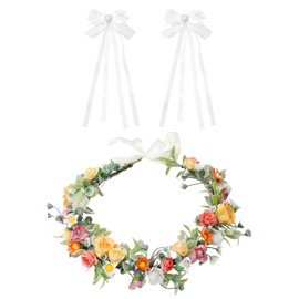 1 Pastoral Style Headband, 1 Pair Of Lace Headbands, Flower Crown Headband, Women's Flower Headband, Women's Flower Crown, Flower Headband, Flower Headdress