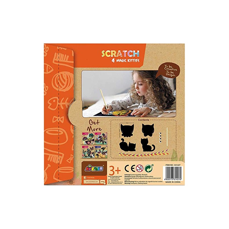 Avenir 31427 6301427 Scratch Magic Kitties, Multi-Colour