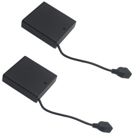 OZXNO 4 AA USB Battery Case Box Holder 6 V Black Female Socket with Cover and On/Off Switch for RC Cars LED Light