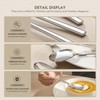 KINGSTONE Dinner Spoon Set, 4-Piece Tablespoons Silverware Spoons, Premium Food