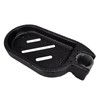 Clip-on Shower Rail Soap Holder, Compatible with 22mm Pole, ABS Dish for Shower, 360° Adjustable Chrome Tray for Kitchen Bathroom Sink (Black)