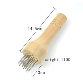 Meat Cutting Machine Meat Slicing Stainless Steel Blade Wood Handle Meat Stirring Soften Meat Cooking Meat Needle Tool Cooking Props Miscellaneous Goods Kitchen Utensils