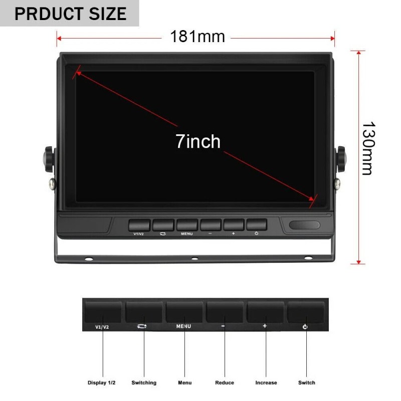 iPoster 7" Split 2 Screen DVR Monitor BSD 2x Metal