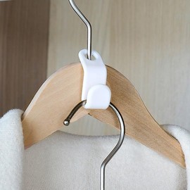 HuYeXdoro 50PCS Space-Saving Hanger Hooks with Plastic Clips – Compact Closet Organizer for Clothes