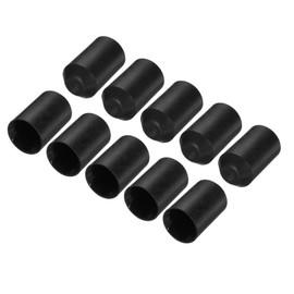 MECCANIXITY 10Pcs Heat Shrink End Cap 40mm ID x 60mm L 1.5:1 Ratio Heat Shrink Tubing Caps Lined Sealed Waterproof Adhesive for Electrical Wire Cable, Black