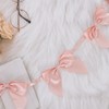 RICHHHA 2 Strings of 18pcs Champagne Pink Bow Garlands Banner