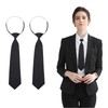 Goiern 2 Pieces Black Ties for Women, Long Tie, JK