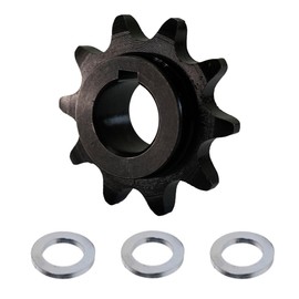 JMCHstore 10T Sprocket & Spacer kit with 5/8 Inch Bore for 20 30 Torque Converter CVT for Coleman KT196 CT200U BT200X CT200UEX Mini Bike Go Kart (#40 41 420 Chain 10T)