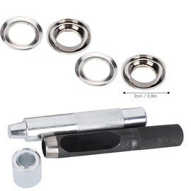 Juego de 100 herramientas de ojales, kit de ojales de latón con juego de herramientas de instalación para hacer manualidades