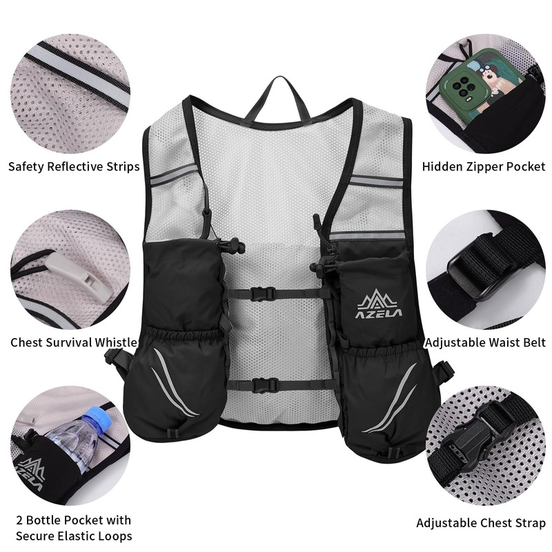 Running Vest for Women Men,Adjustable Chest Straps Running Hydration Vest,