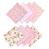 GreatRise 7 Pieces Pink Series Patchwork Fabrics Package Cotton 50