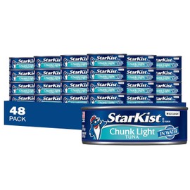 StarKist Chunk Light Tuna in Water, 5 oz (48 Pack) Canned Tuna Fish, Wild Caught, Gluten Free, Ready to Eat, Perfect for Salads, Keto Meals and Snacks, with 20g Protein & 90 Calories Per Serving