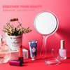 Jetec Hand Mirror Double-Sided Handheld Mirror 1X/ 2X Magnifying Mirror