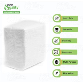 Low Fold Dispenser Napkins, 1-Ply, 3 1/2 x 5 in., White 800/pk, Dispenser Napkin Refill, Everyday Napkins, Perfect for Restaurants, Diners, Bodegas & Home