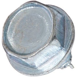 Steel Sheet Metal Screw, Zinc Plated, Hex Washer Head, Hex Drive, Type AB, #6-20 Thread Size, 1/4" Length (Pack of 100)