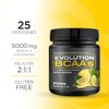 EVOLUTION, Aminoácidos BCAA, Suplemento Alimenticio, Leucina, Sin Gluten, Pre Workout,