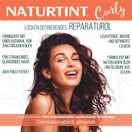 Naturtint Curl Defining Hair Oil Intensively Nourishes and Repairs Luminous, Soft and Defined Natural Curls Anti Frizz Effect: With 9 Natural Oils: 50 ml
