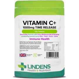 Lindens Vitamina C 1000mg PACK 480 Comprimidos con Suplemento Bioflavonoides Rosa Mosqueta