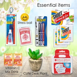 The Ultimate COLLEGE Student or Military Care package gift basket Essential item, Dorm Room Fun gift box with snacks, candy & games.