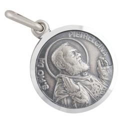 AFP AS-500 Padre Pio Pendant 925 Sterling Silver, Sterling Silver, No Gemstone
