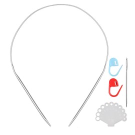 Stainless Steel Circular Knitting Needles Size 6 24inch Length Sweater Circular Needle for Handmade Projects DIY Knitting Size 6 (4mm)