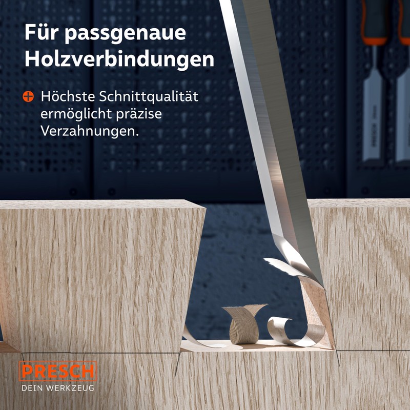 Presch 12 mm Professional Chisel with 25° Wedge Angle, Perfectly