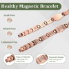 Copper Cross Bracelet for Men, Ultra Strength Magnetic Jewelry, Rice-Ear