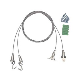 Chris.W 2Pack Art Gallery Ceiling Mount Picture Hanging System Kit with Adjustable Hooks and 2M Stainless Steel Wire for Heavy Duty Frame Picture Photo Mirror Hanging