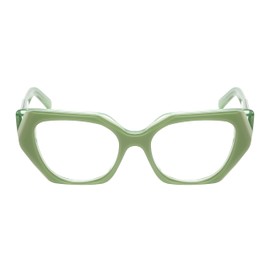 Reptile Cryptodira Blue Light Reading Glasses +1.25 Green Crystal Women Gaming Computer Glasses Anti Eyestrain Clear Lens
