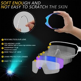 SPOSUNE Polarized Cycling Glasses for Men Women, UV400 Bike Sunglasses - Sport Eyewear for Bicycle Baseball Running MTB