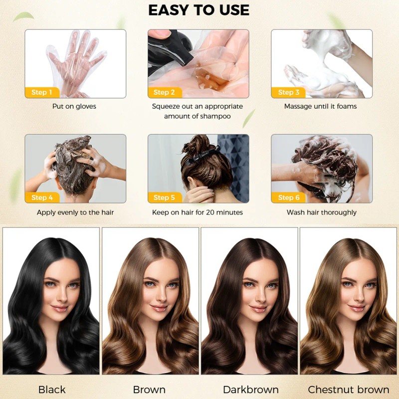 Shampoo Con Tinte De Cubre Canas Natural Jengibre 500ml