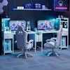 Grandder Gaming Desk 40 Inch with Power Outlet and LED
