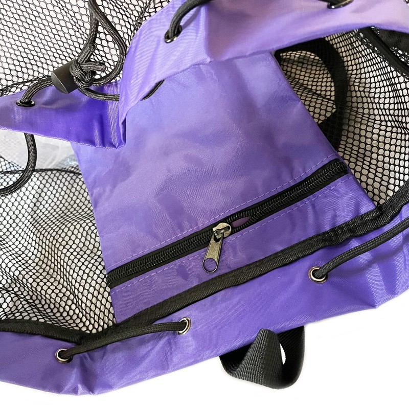 Swimz Elite Club Mesh Backpack - Pink/White/Purple, Large Swimming mesh