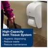 Tork Twin Toilet Paper Roll Dispenser White T26, High Capacity,