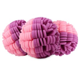 3-Pack Duo Body Buff - Foam Scrubber Loofah for Exfoliation & Cleansing - Removes Oil, Dirt, Impurities & Dead Skin - Sensitive, Dry, Oily or Combination Skin - Gentle to Clinical (Purple/Pink)