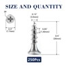 #6 x 3/4" Drywall Screws 250Pcs Carbon Steel Flat Head