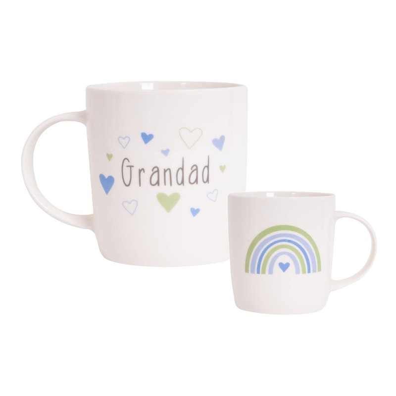 YöL New Grandparents Mugs Set Grandma Grandad Newborn New Bone