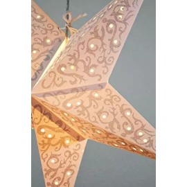 Quasimoon 24" Gold Bramble Glitter Paper Star Lantern, Hanging Decoration by ...