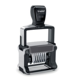 Trodat 5558 - Sello de número manual profesional - 8 dígitos, autoentintado, caracteres de 3/16" (5 mm), tinta negra