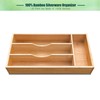guiogc Bamboo Kitchen Drawer Silverware Organizer, 7 Inch Silverware Utensils