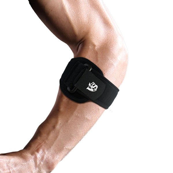 Vital Salveo-Germanium Compression Pad Elbow Brace/Support with Adjustable Strap-One Size