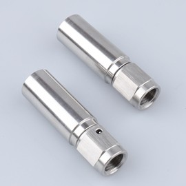 AC PERFORMANCE One Piece 3/8 x 24 Crimp on Brake Line Fitting for 1/8" Brake Line, Stainless Steel