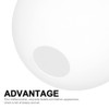 Vaguelly White Globe Lamp Shades Neckless Top Opening Globe Lamp