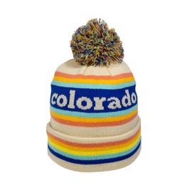 YoColorado Niji Mountain Pom Beanie Multi