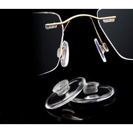 Eyeglasses Nose Pads,5 Pairs Push-in Glasses Nosepads,13mm Soft Silicone Nose Pieces/Nose Guards Replacement for Silhouette Frame/Marchon Air Frames/Rimless Eyewear Frame