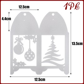 Christmas Cutting Dies Lantern Metal Embossing Stencils 3D Stencils Cutting Dies for DIY Scrapbooking Album Greeting Card Craft (Christmas Tree + Baubles)