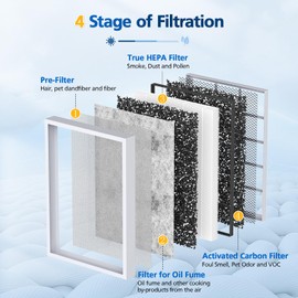 MSA3/MSA3S Replacement Filter for Smoke Compatible with Membrane Solutions MSA3 and MSA3S Device, 4-Stage H13 True HEPA Filter, 2 Pack