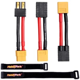 Hobbypark RC Battery/Charger Adapter Connector for Traxxas to XT60 Plugs with 12AWG Gauge Wire