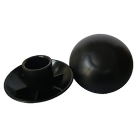 Boat Cover Support Mushroom Cap 70mm/2.75 Inches, Anti-Burst Front or End Cap for Camping and Backpack Tent, Puncture Proof for Tarp (2 Packs, Black)