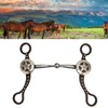Hand Carved Antique Bronze Bit, Professional Stainless Steel Snaffle for